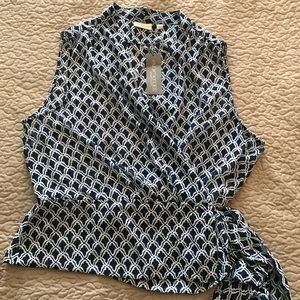 Slightly Sheer Wrap Blouse New With Tags